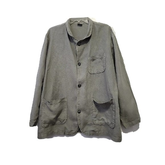CP Shades Linen Blazer Green Oversized Small - Picture 1 of 9